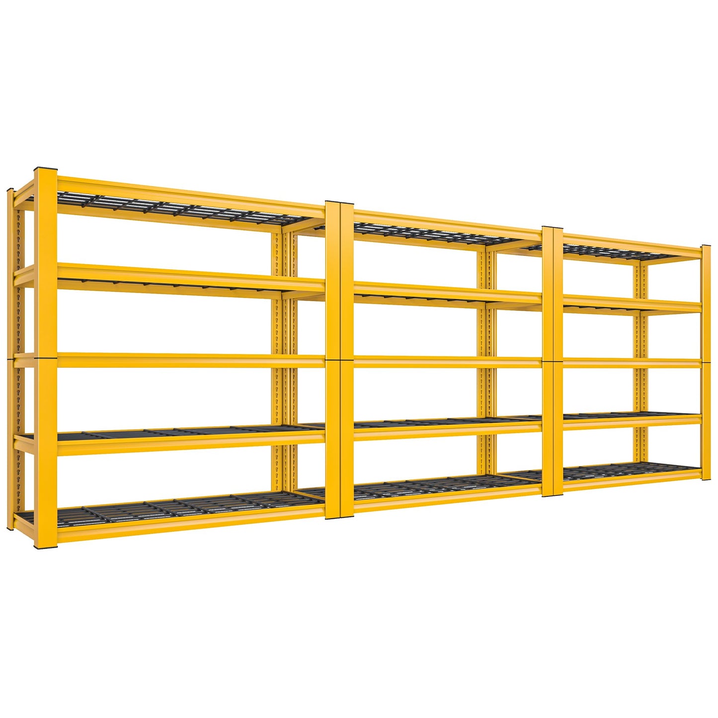 REIBII 72''H Garage Shelving 3010 LBS Storage Shelves Adjustable Metal Shelving 5 Tier Metal Shelves for Storage Industrial Shelf for Kitchen Pantry Warehouse Basement 72" HX35.5 WX16 D, 3 Pack