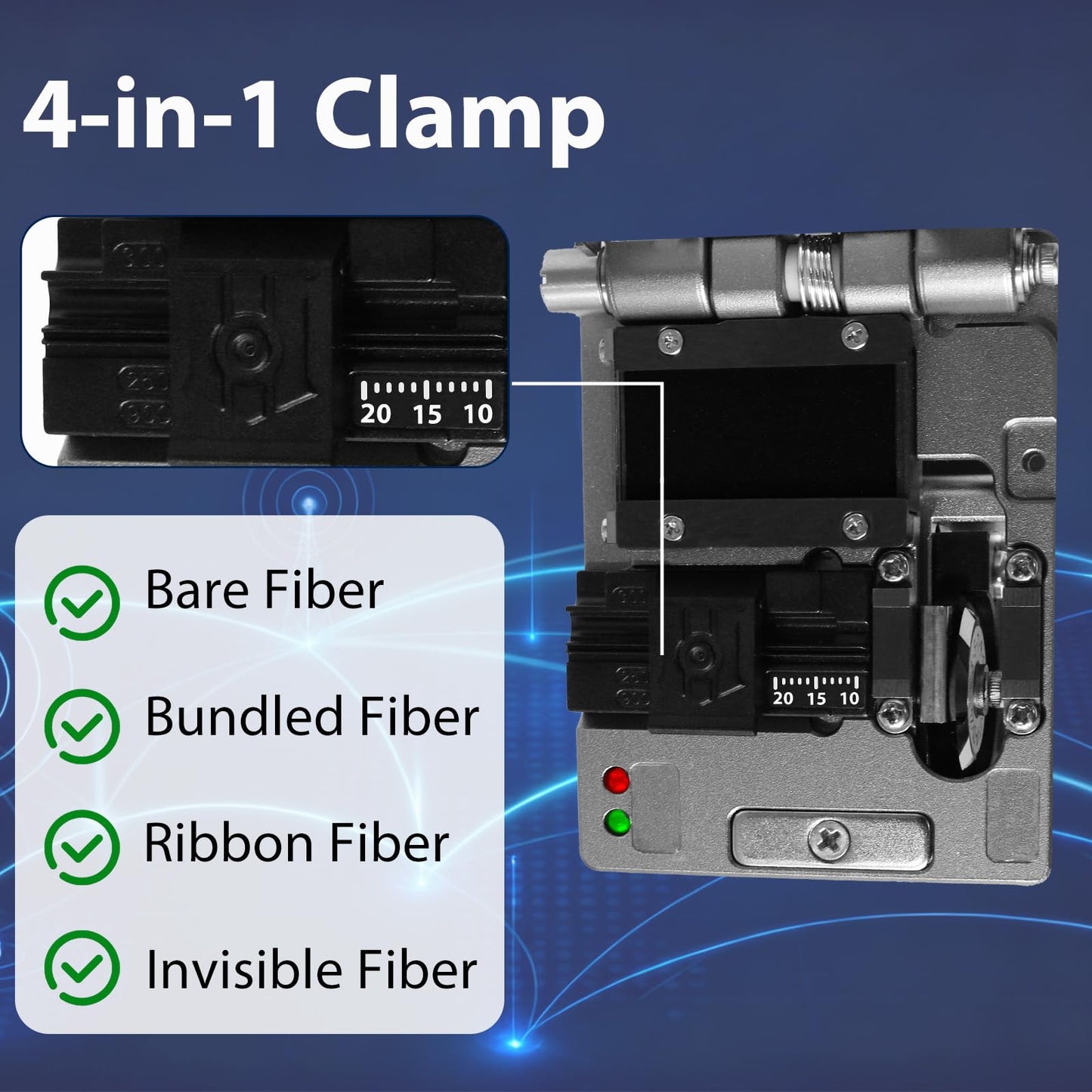 Optical Fiber Cleaver,Fiber Optic Stripper for Ribbon or Simplex Fiber,2 in 1 Stripping and Cutting,Optic Cutter Cleaver Fiber with 16-Port Blade,Automatic Heating Stripping Tool for 1-12 Strands