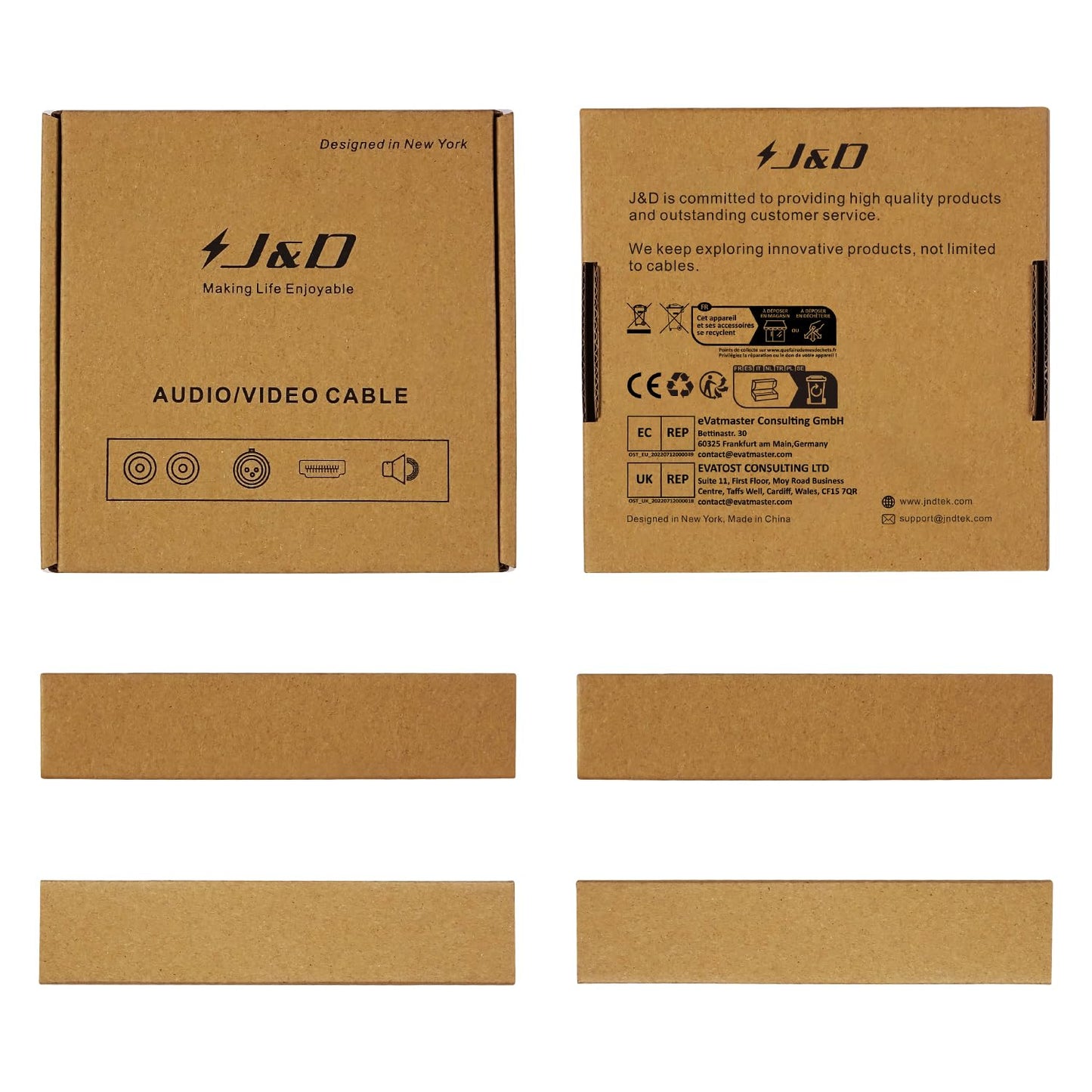 1/4 2X6.35mm 6 J&D to RCA Cable, Gold Plated Copper Shell Heavy Duty TS to Dual RCA Stereo Audio Interconnect Cord