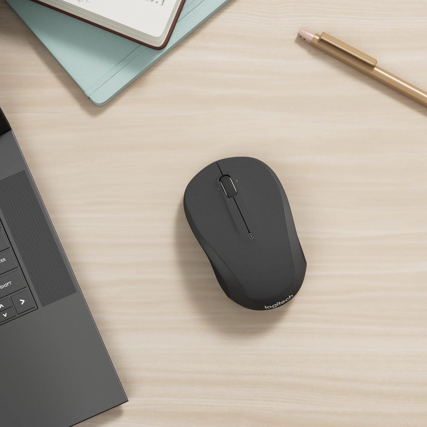 Logitech M325 Wireless Mouse - Dark Silver with Hidden USB Adapter