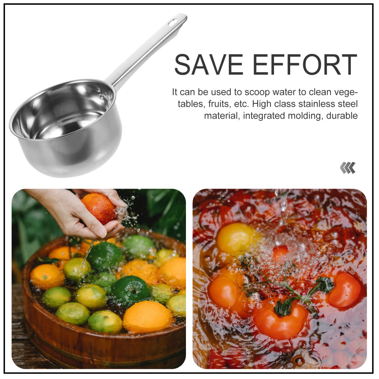 Yardwe Stainless Steel Soup Spoon Large Water Ladle with Long Handle 13.4 Inch Metal Kitchen Scoop for Cooking and Serving in Home and Restaurant
