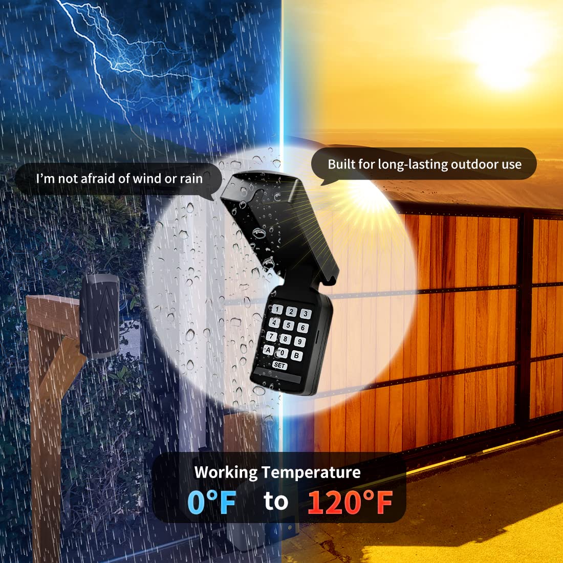 TOPENS TC188 Universal Wireless Wired Keypad Keyless Entry Keypad Waterproof Digital Code Panel Security Control for Automatic Swing Sliding Gate Opener, Remote Operator Accessory