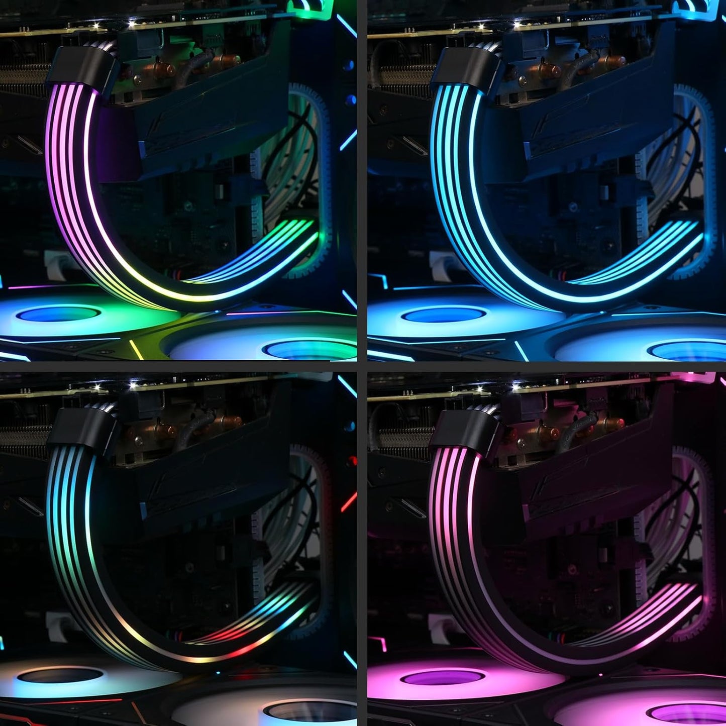 Sirlyr 8 3060 4060 4070 6600 580 5V3Pin RGB Pin PCIE Cable,Bright ARGB GPU Cables Extension for RTX Radeon RX Graphics