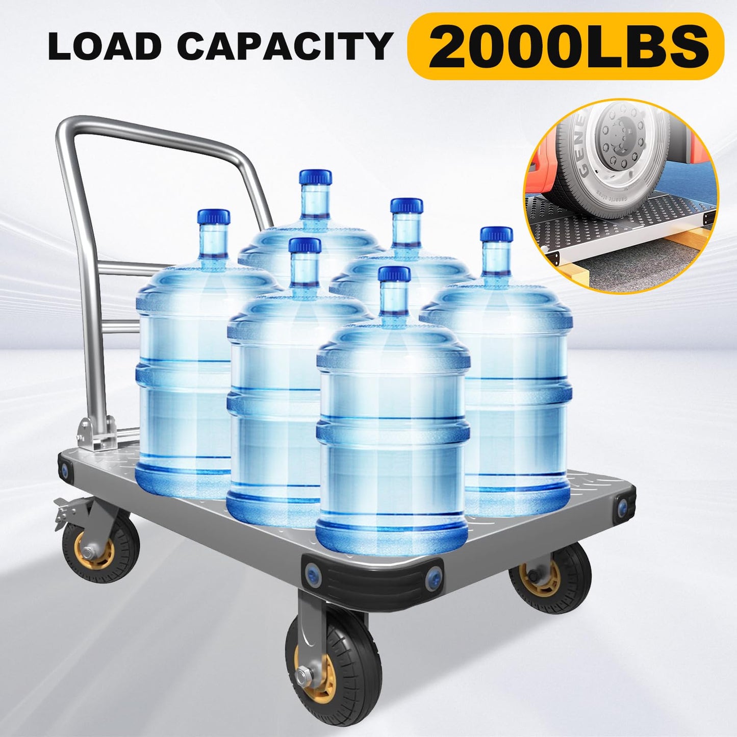 Folding Platform cart Dolly cart Push Cart Dolly Moving Platform (Big 36X24INCH 2000LBS)