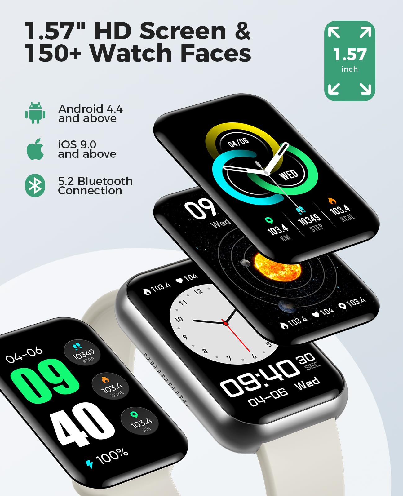 Smart Watch Fitness Tracker (Answer/Make Call), 24/7 Heart Rate Spo2 Blood Pressure Monitor Sleep Tracker, 114 Sports Modes Pedometer Calorie Step Tracker, Waterproof Activity Tracker for Men Women