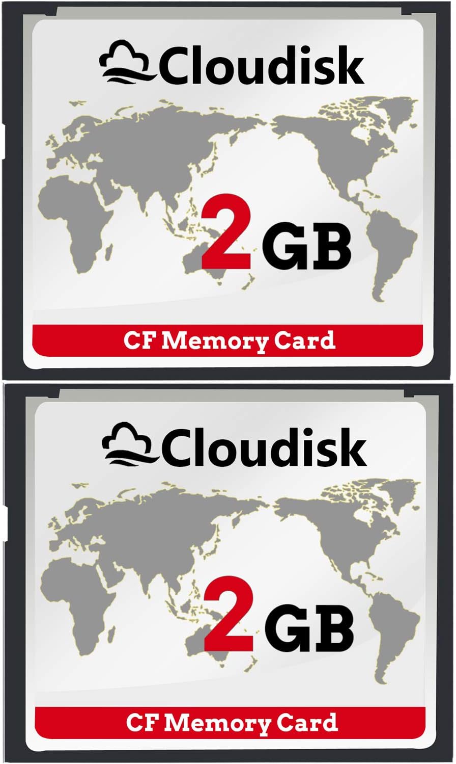 Cloudisk Pack 2 2GB 2.0 (2 of Compact Flash Card CF Performance for Vintage Digital Camera and Industry Equipment GB)