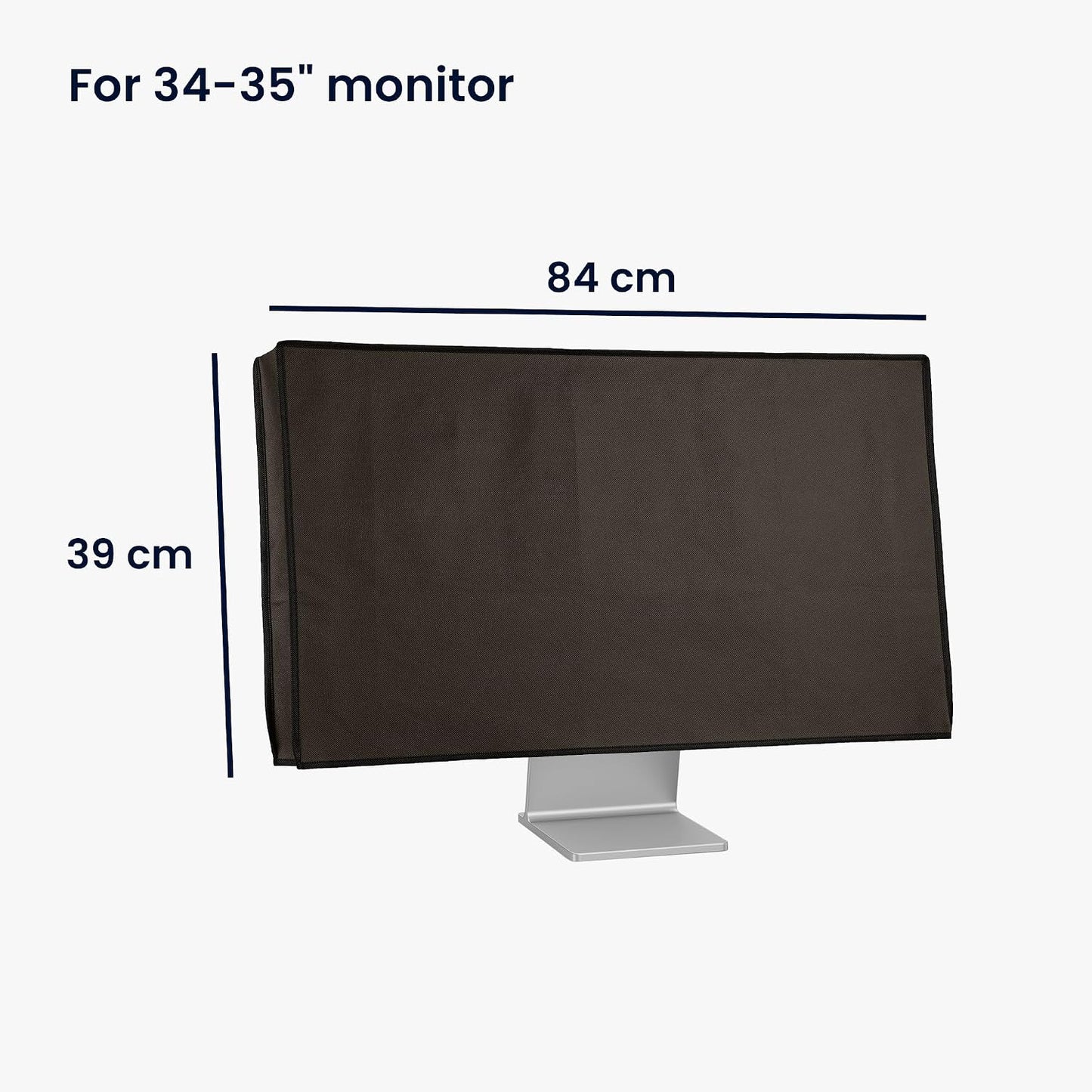 34-35" kwmobile Monitor Cover Compatible with Monitor - Dust Cover Computer Screen Protector - Dark Grey
