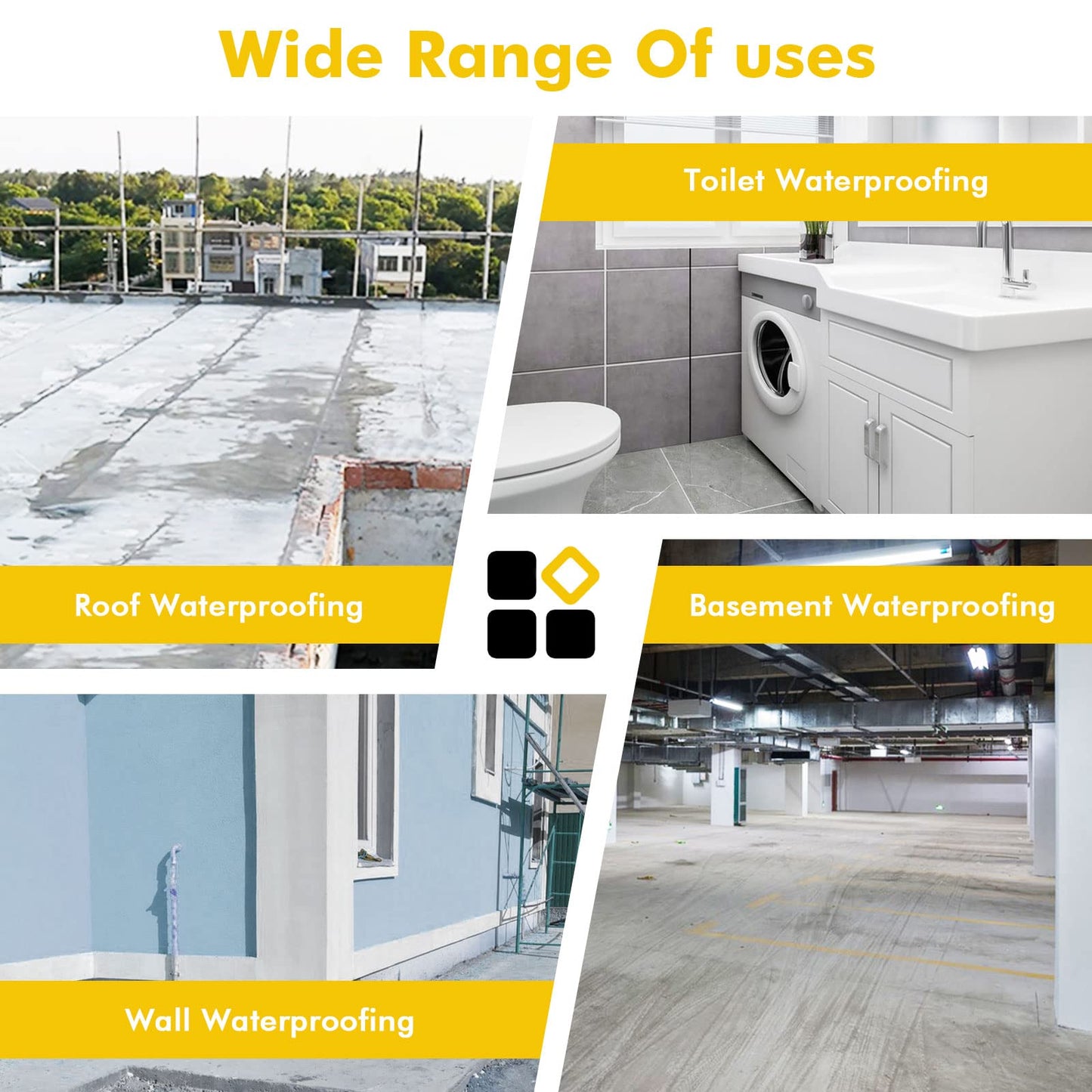 Upgraded Waterproof Membrane Thickened 23.6 mils 3.77ft x 98.5 ft / 371 Square Feet Waterproof Membrane for Shower Walls, Bathroom Flooring, Wet Room, Tile, Sauna, Steam Room