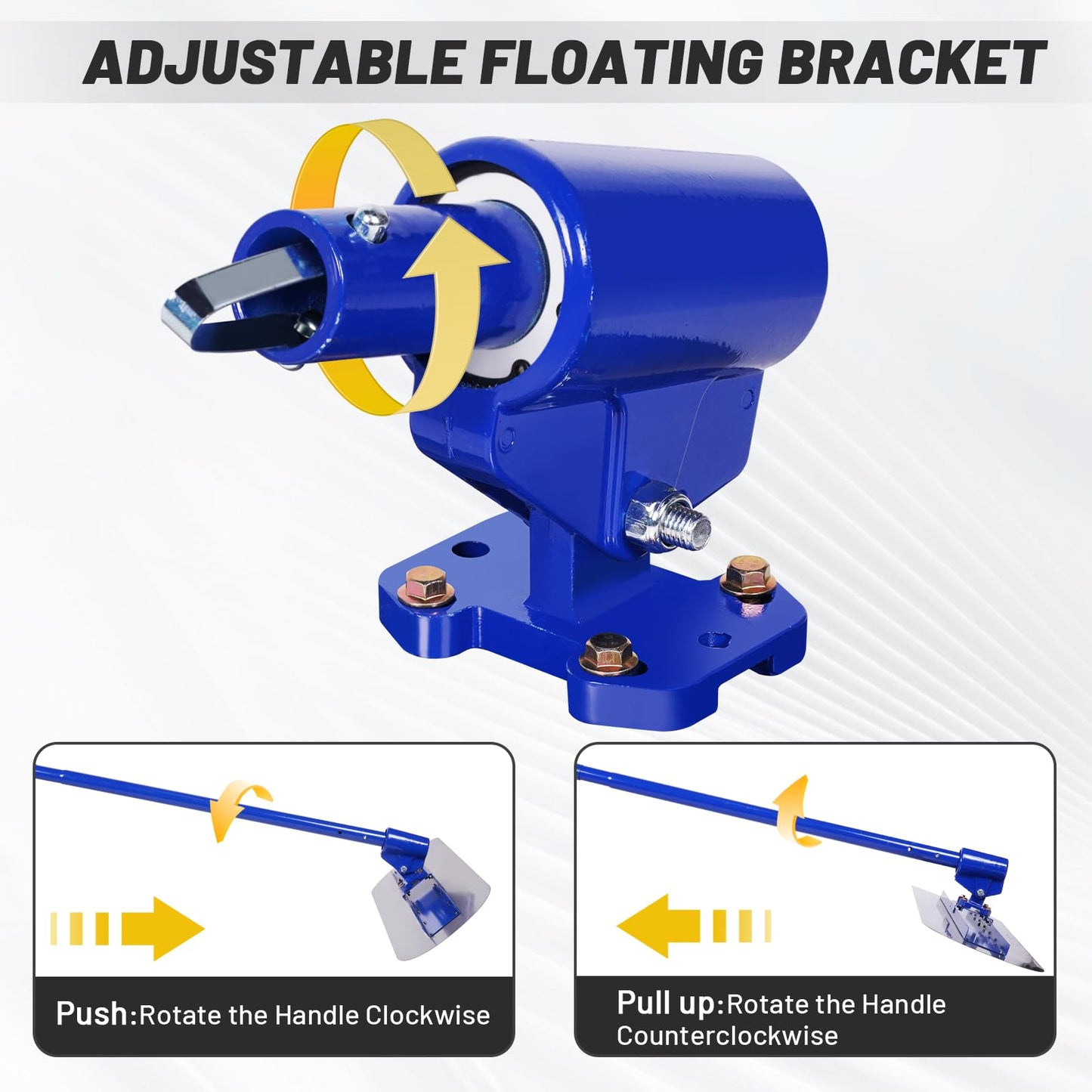 Meticuloso Bull Float, 48''x12'' Concrete Float, Stainless Steel Concrete Bull Float Kit, with 4 Handles and Bull Float Bracket, Finishing Bull Float Concrete Tools for Concrete Finishing