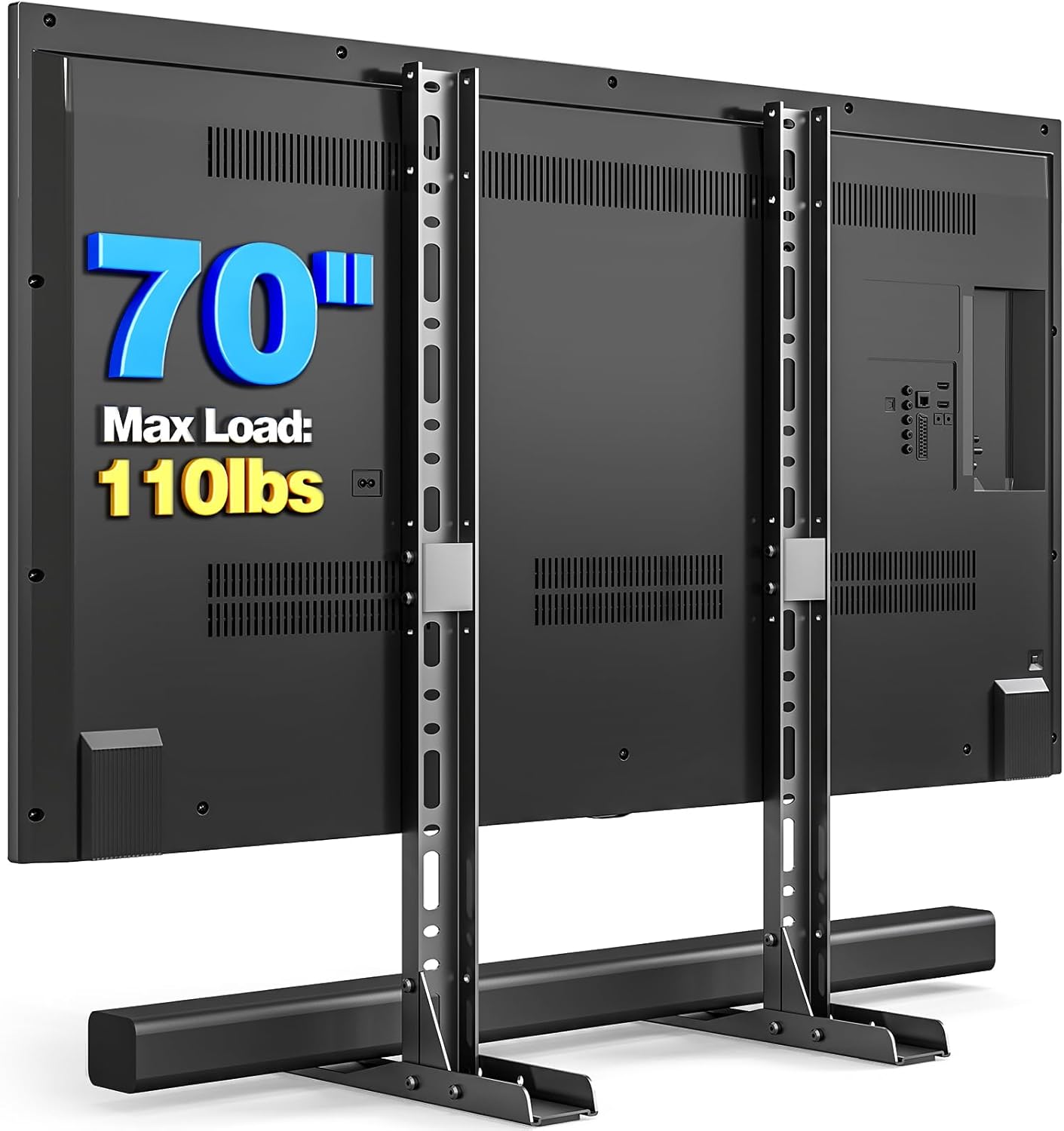 Rfiver 20-70 inch 110 lbs, 800x600mm, Universal TV Stand for Flat Curved TVs, Height Adjustable Table Top TV Stand, TV