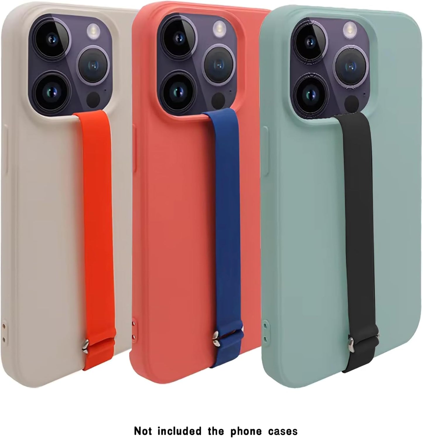 Bilymate (3 Pack) Reusable Silicone Phone Grip Strap - Wireless Charging Compatible, Detachable Loop Holder for iPhone