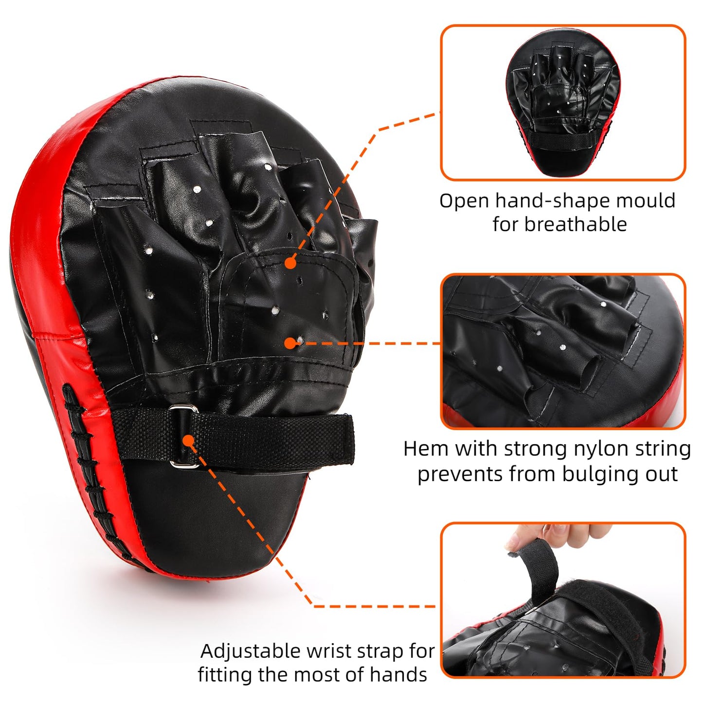 ZOOFOX 2-in-1 Punching Mitts and Kick Pack Set, Curved Focus Mitts and Taekwondo Kick Pad, Adjustable Strike Shield Arm Pad for Muay Thai and MMA