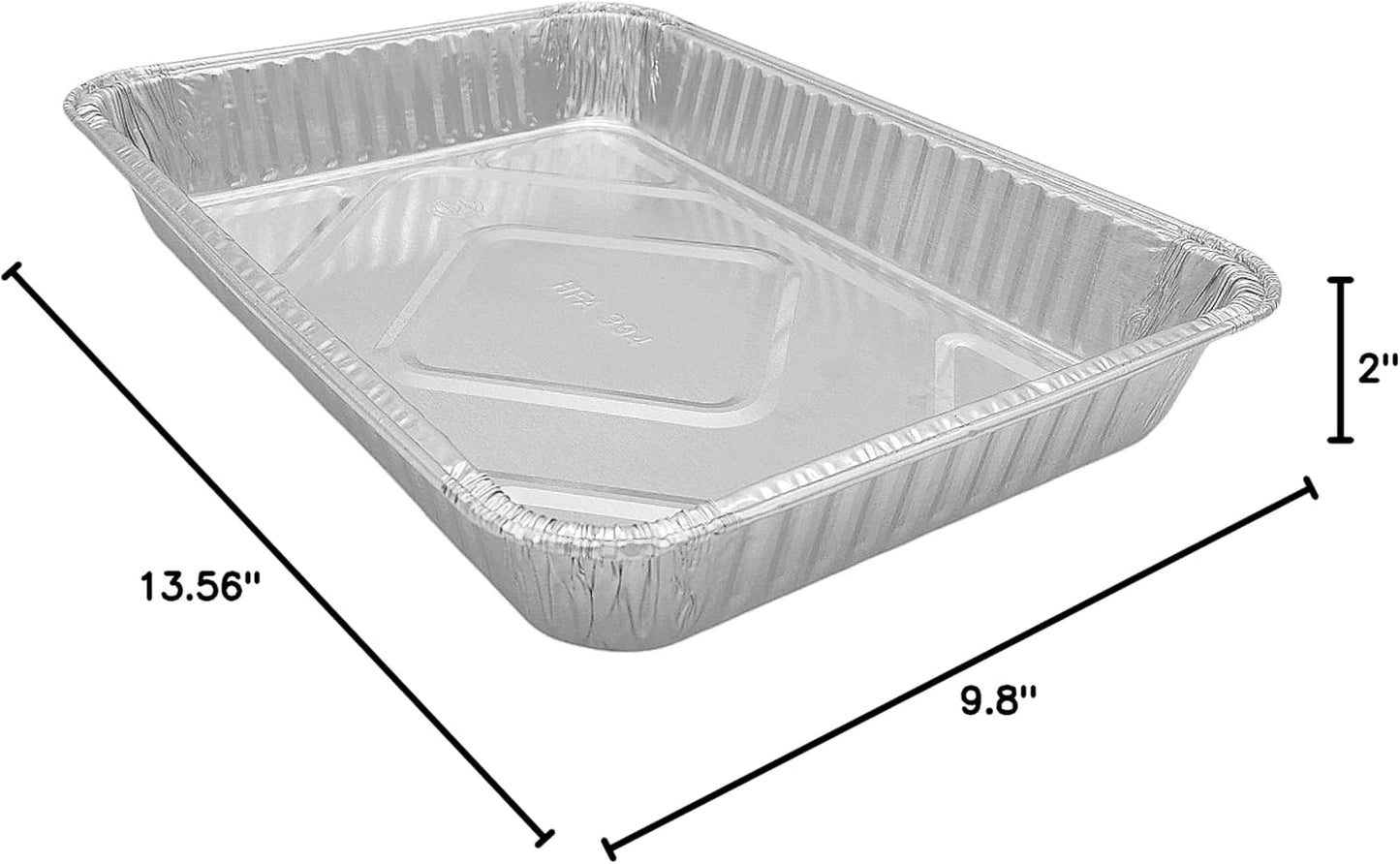 PACTOGO Disposable Aluminum Foil Oblong Cake Pans - 13" x 9" x 2" | Ideal for Baking & Storing (Pack of 12)