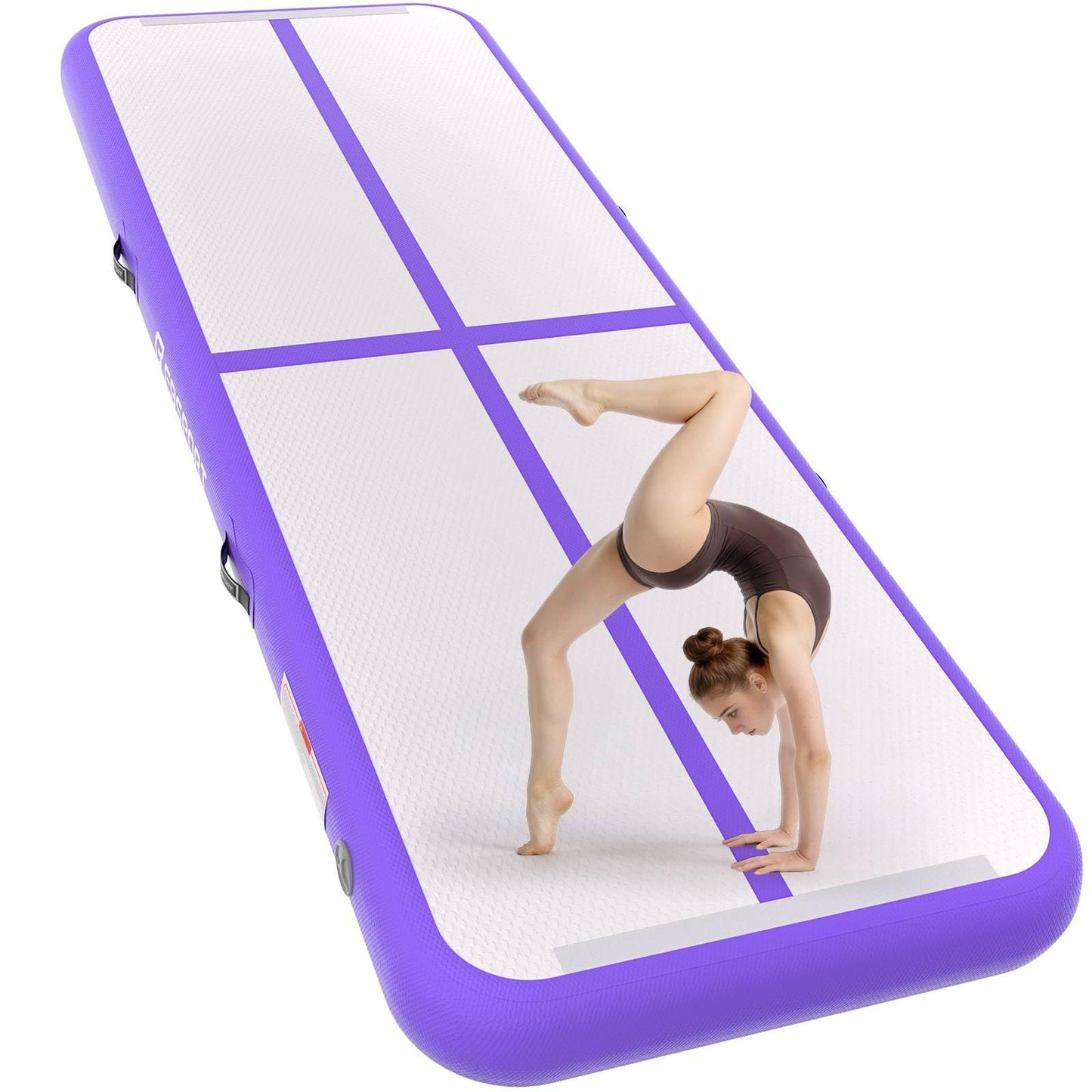 FBSPORT 10ft Inflatable Air Gymnastics Mat Training Mats 4 inches Thickness Gymnastics Tracks for Home Use/Training/Cheerleading/Yoga/Water with Pump