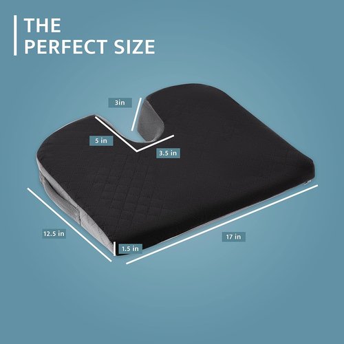 Kölbs Car Seat Cushion - Wedge Cushion for Coccyx Pain Relief | Stylish Jacquard Cover