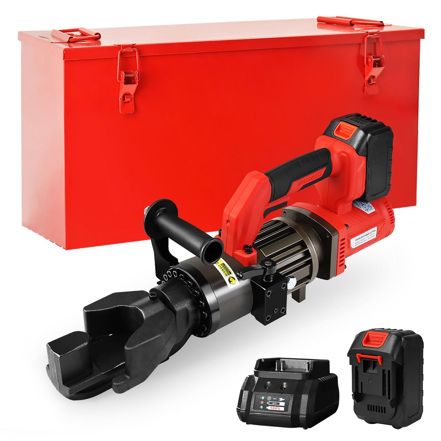LOSCHEN Cordless Rebar Bender,Electric Hydraulic Rebar Bending Maching,Bending up to 3/4Inch 20mm #6 Rebar,Bending Angle 0-130 Degrees,Rechargeable Portable Handheld Rebar Bender Machine