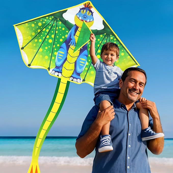 YongnKids Kite for Kids Age 4-8 8-12, Large Kites for Boys Adults Easy to Fly & Assemble, with 328ft String,Perfect for Beach Trip Park Family Activities Outdoor Games