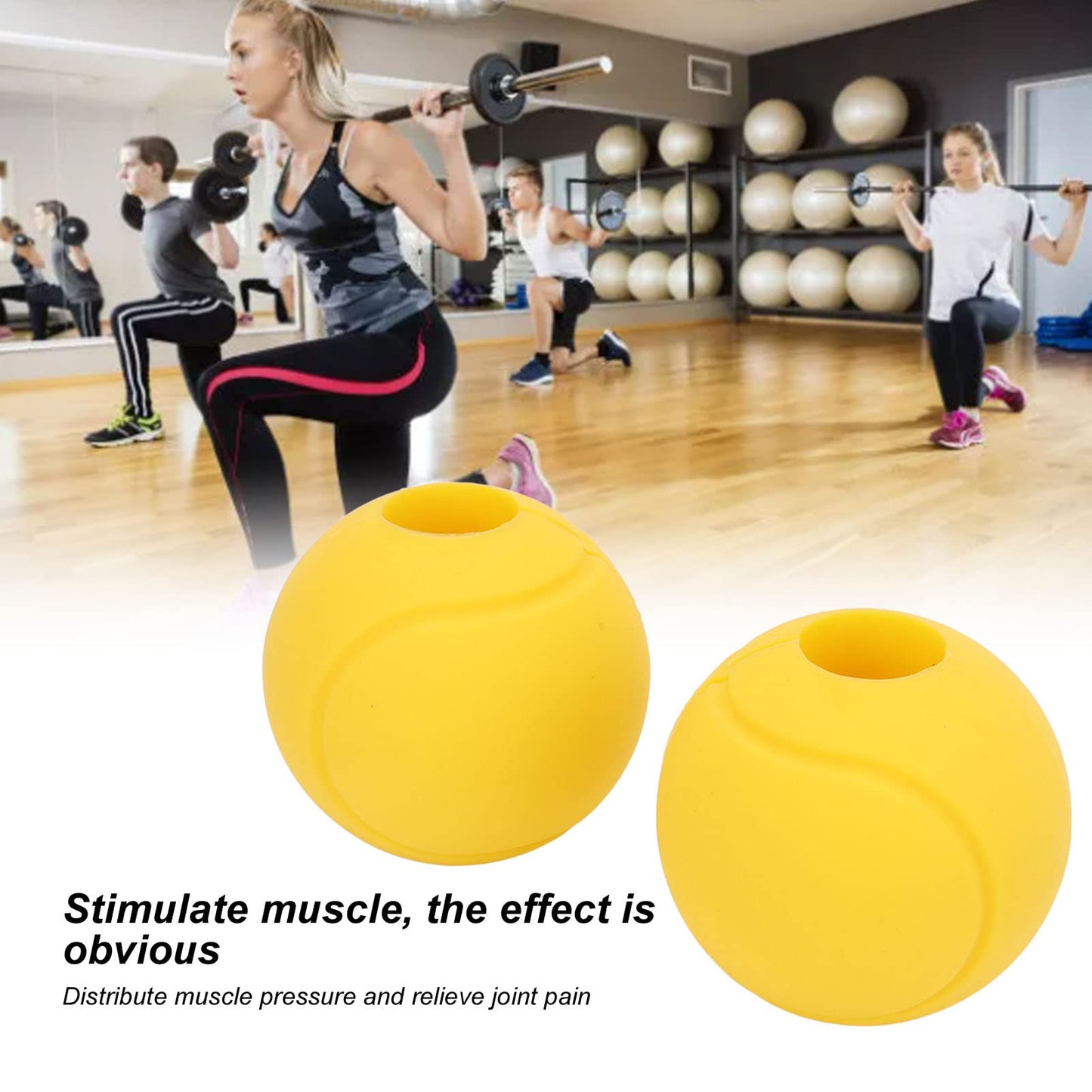 Barbell Grips for Weightlifting & Strength Training – Dumbbell Grips with Thick Silicone Adapter, Non-Slip Design for Reduced Hand Fatigue – Fits 25-30mm Bars, Home Gym Use (Yellow)
