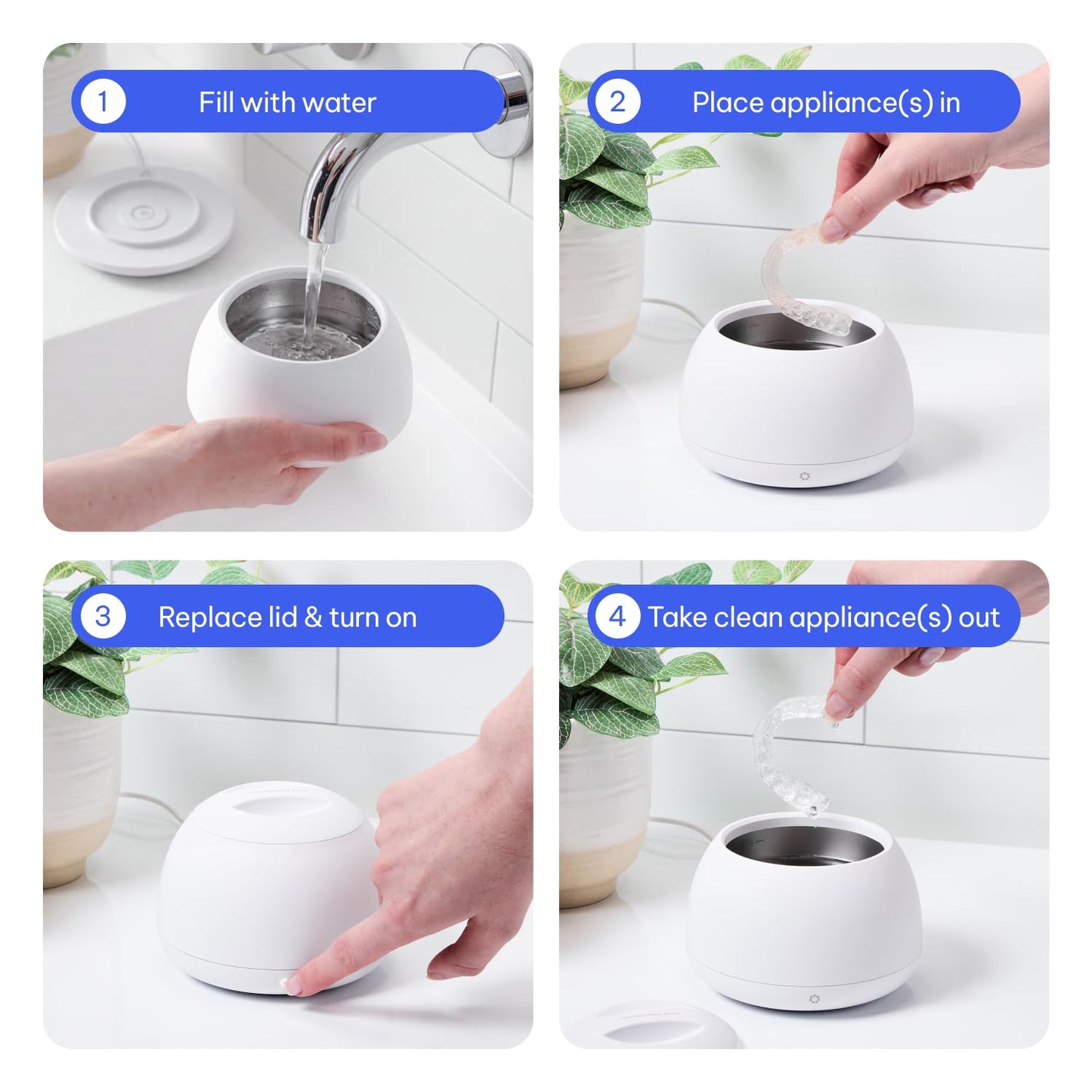 Zima Dental Pod PRO: New Ultrasonic Retainer Cleaner Machine. Market-Leading, Best Aligner Cleaner, Nightguard Cleaner, Mouthguard Cleaner, Denture Cleaner, Ultrasonic Cleaner for Oral Dental Care