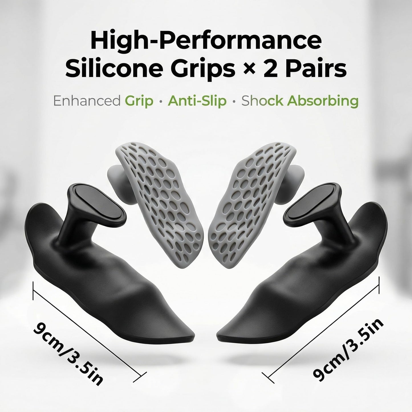 Li&Zhao Workout Grips - Anti-Slip Ergonomic Silicone Lifting Grips with Gym Grips Anti-Slip Technology, 4-Piece Gym Hand Protector for Weight Lifting, Pull-Ups, Gloves for Women and Men