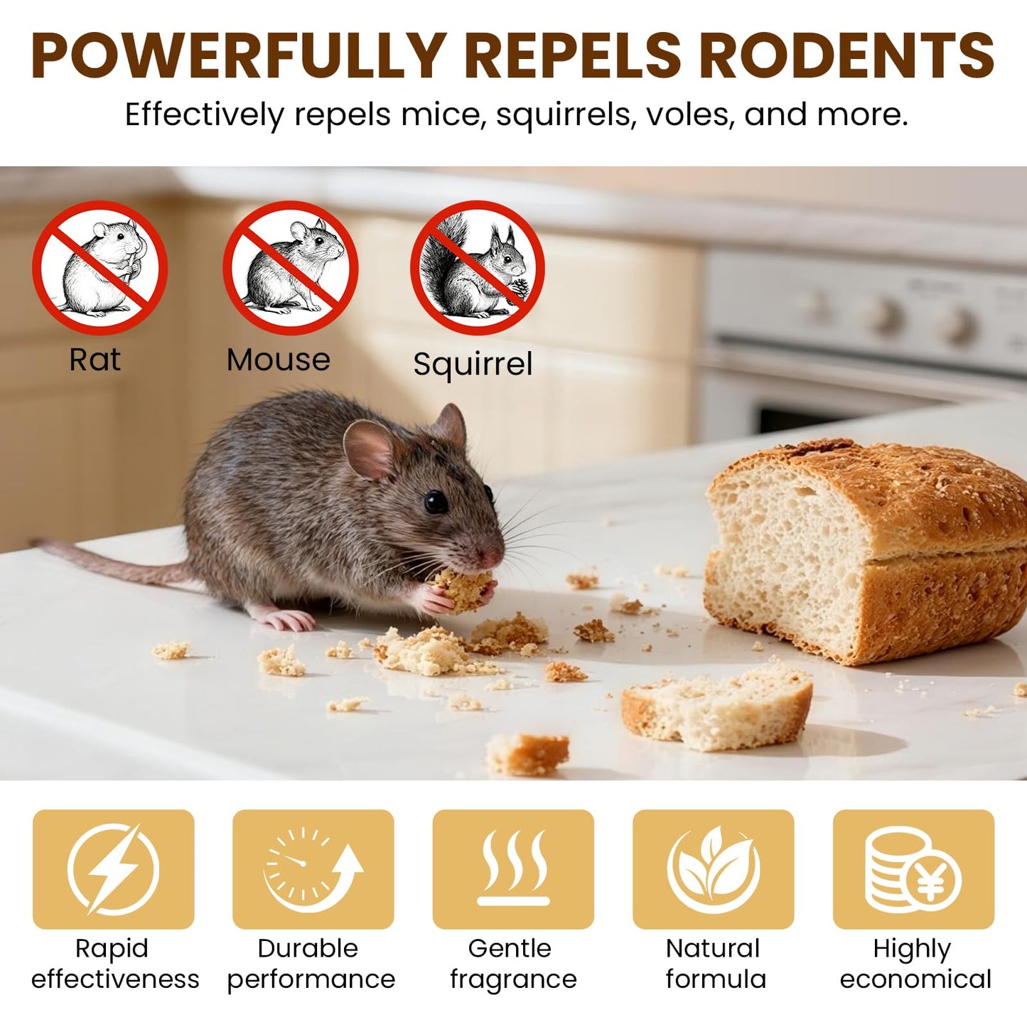 Rodent Repellent Indoor 36 Balls – Natural Peppermint Mouse Repellent, Moth Balls for Outdoor Use, Rodent Repellent Indoor for Home, Garage, Car & RV