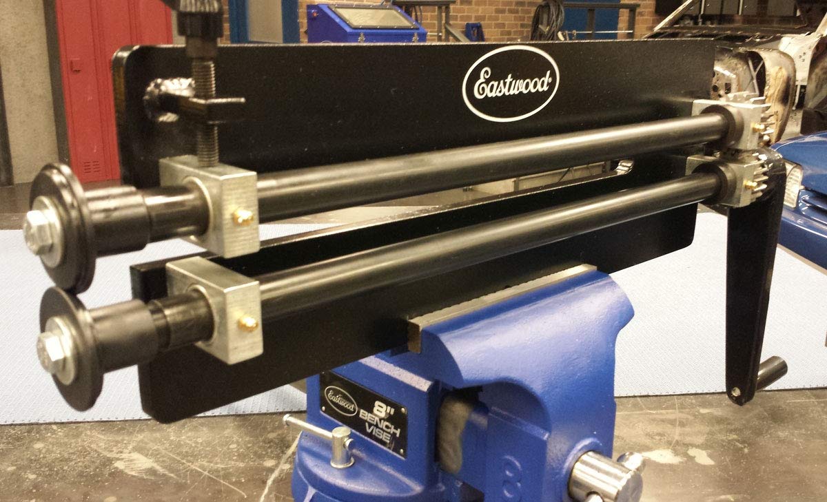 Eastwood Metal Fabrication Bead Roller with Dies | Generous 19 inch Throat Industrial Bead Roller | 18 Gauge Sheet Metal Rotary Forming Machine | Durable Construction
