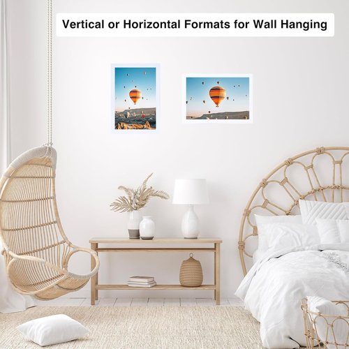 JCJMY 6x9 Picture Frame - Versatile Wall or Tabletop Display for 6x9 Photos | White Finish