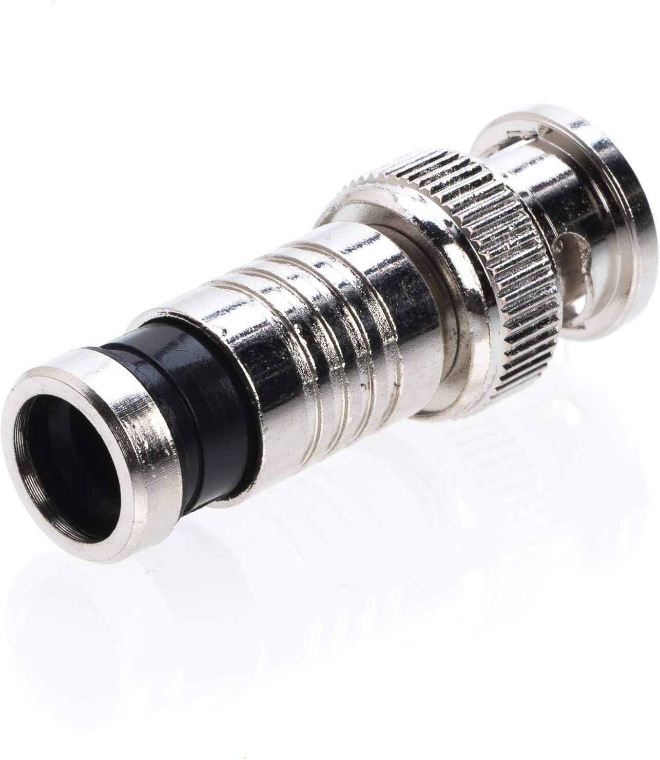 RG59 2-Piece 30 Pack BNC Male Compression Coax Connector for CCTV Security Camera DVR Systems, All-Metal Construction