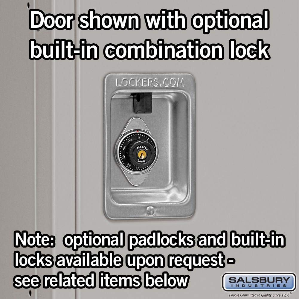 Salsbury Industries 62352GY-U Unassembled Standard Metal Locker with Double Tier,Grey