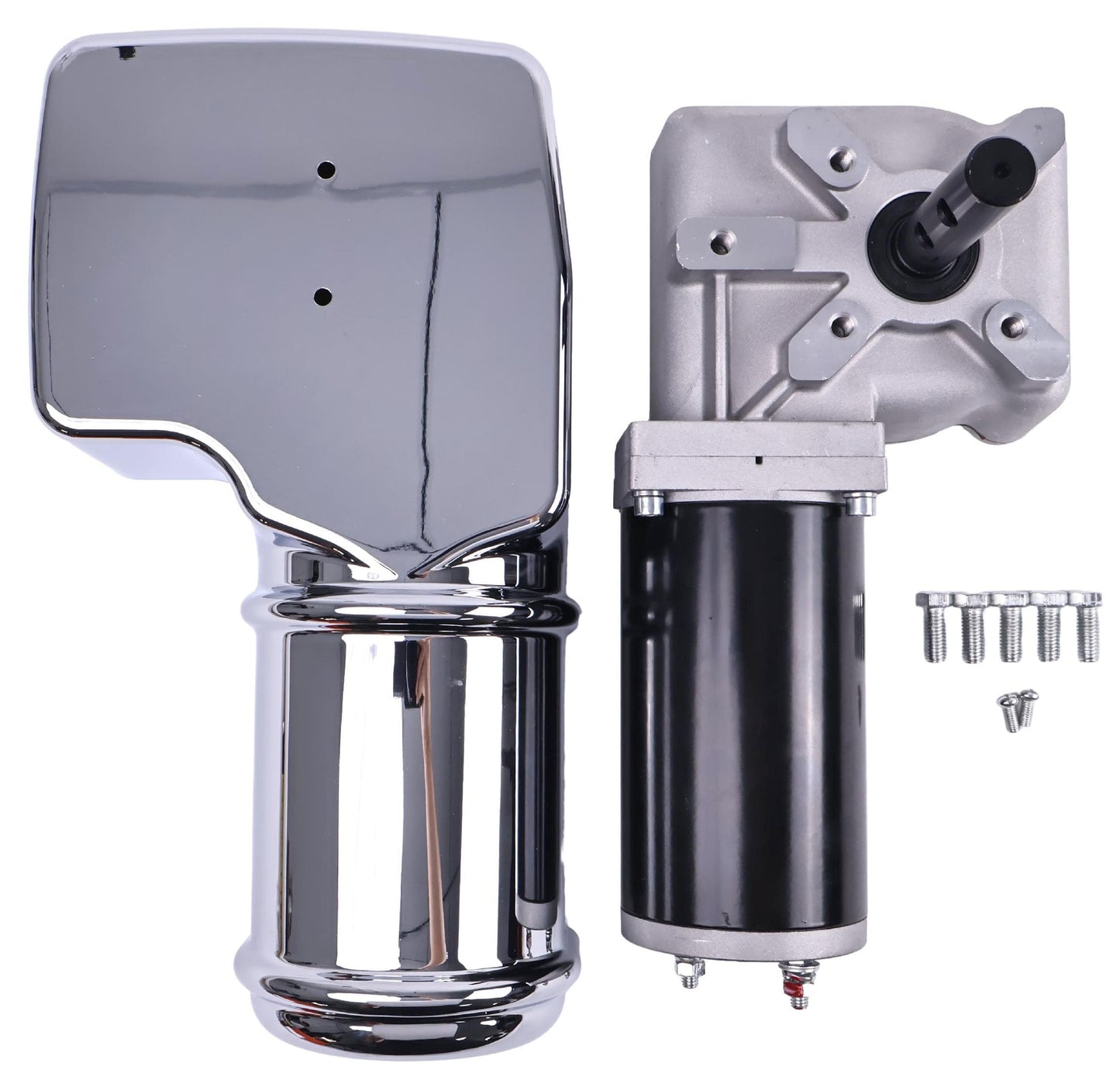 Solarhome 12V 2.0 HP 90:1 1500 Watt Dump Truck Roll Tarp Motor with Chrome Cover