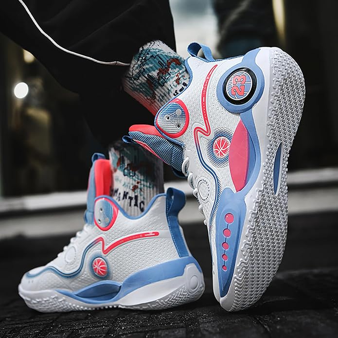 Boys Basketball Shoes Breathable Indoor Athletic Shoes Youth Outdoor Fashion Sneakers Comfortable Basketball Shoes for Girls