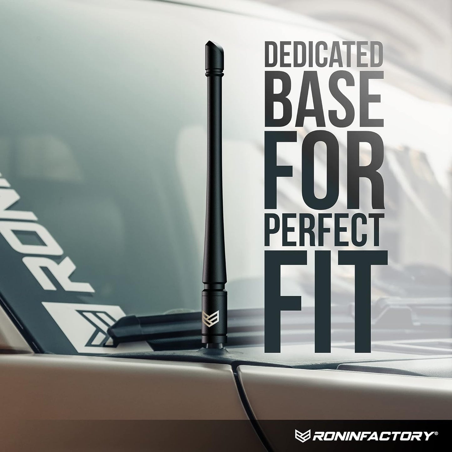 Ronin Factory (2014+) (8 Inch Truck Antenna for Chevy Silverado & GMC Sierra Accessories Anti Theft - Carwash Safe