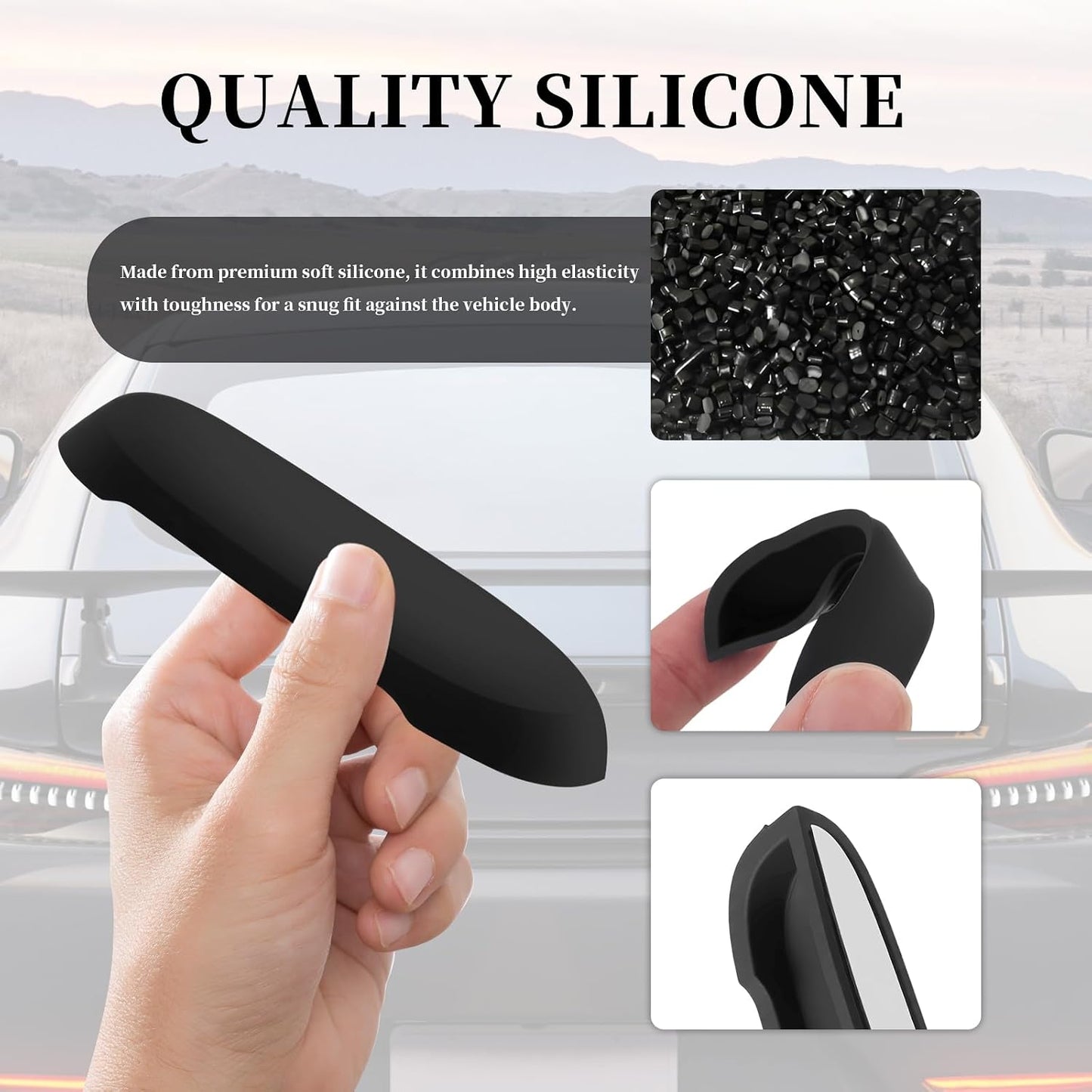 KIFIDAN Silicone Car Backup Camera Rain Shield,Soft Wider Backup Camera Rain Cover for Providing Clear Reversing