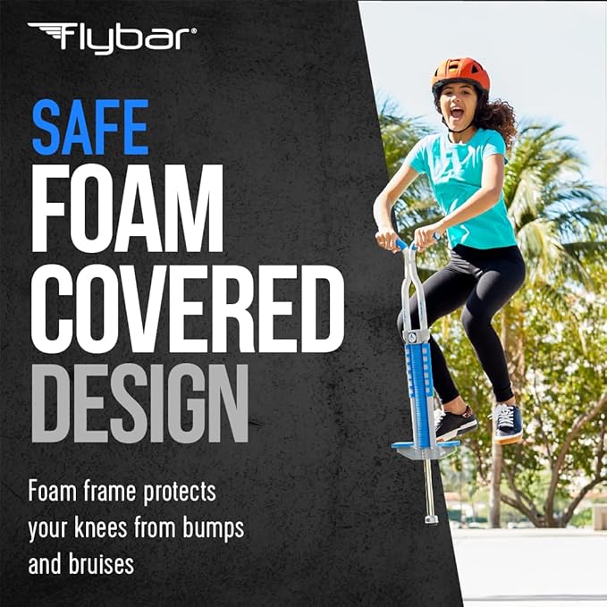 Flybar Master Pogo Stick for Kids Ages 9+, 80–160 lbs – Easy Grip Handles – Active Exercise Toy for Tweens & Teens – Outdoor Toy with Non-Slip Foot Pegs for Boys and Girls – No Assembly Needed