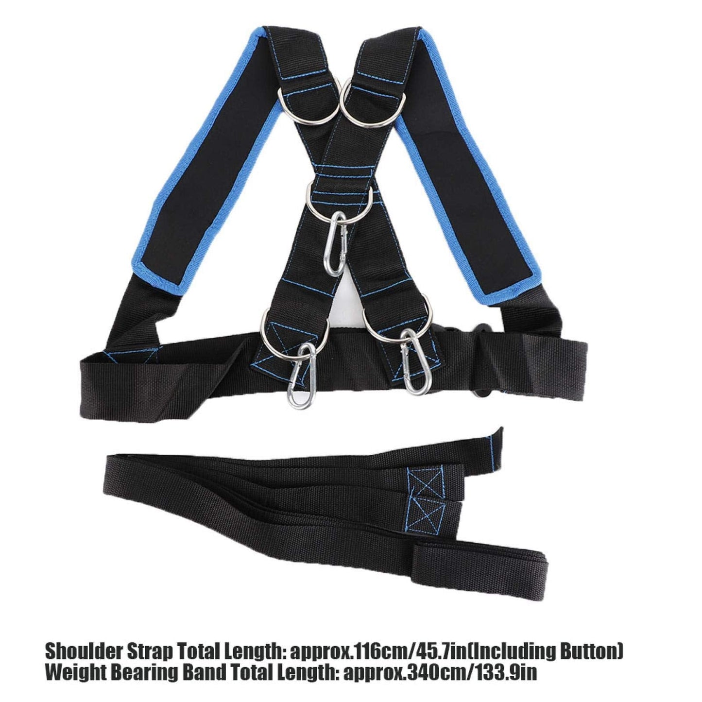 Speed Running Harness, Sturdy Sled Shoulder Harness, 3 Hooks Durable 5pcs Wear Nylon + Metal for Mountaineering Outdoor use