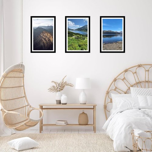JCJMY 12x18 Picture Frame - Versatile Display for 11x17 Photos with Mat or 12x18 Without Mat | Black