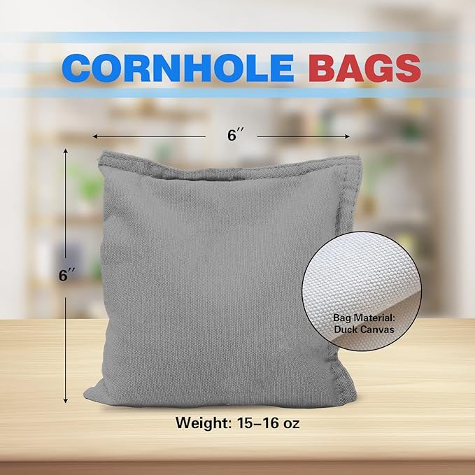 GSE Games & Sports Expert Set of 8 Premium Weather Resistant Cornhole Bags. Regulation Size and Weight Bean Bags for Cornhole Toss Games (Several Styles Available)