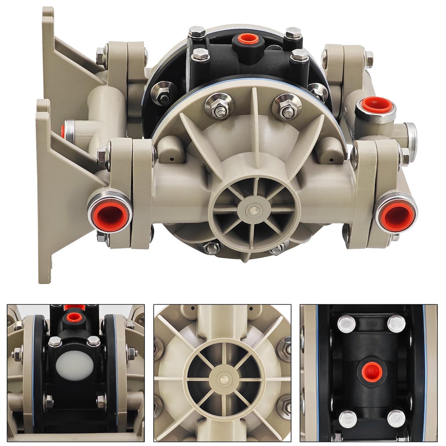 66605J-344 Pneumatic Diaphragm Pump Replacement for Classic Air Compressor,Polypropylene Fluid Caps & Manifold,13 GPM (49.2 LPM) Maximum Flow Rate 66605J344