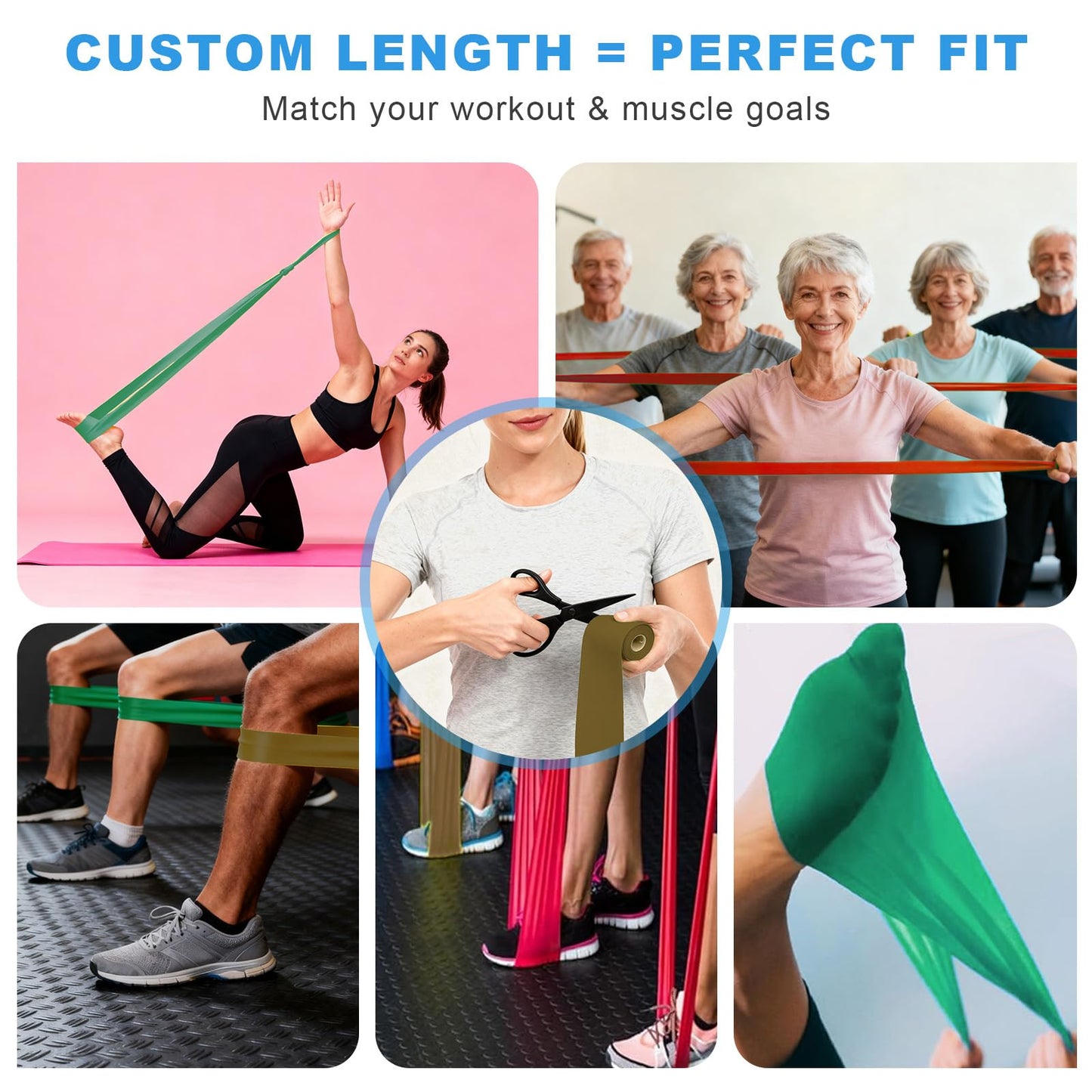 MORECOO Resistance Bands 25 Yard Roll, Level 3 Professional Latex Physical Therapy Band, Exercise Bands for Working Out, Pilates, Upper & Lower Body Exercises & Rehab