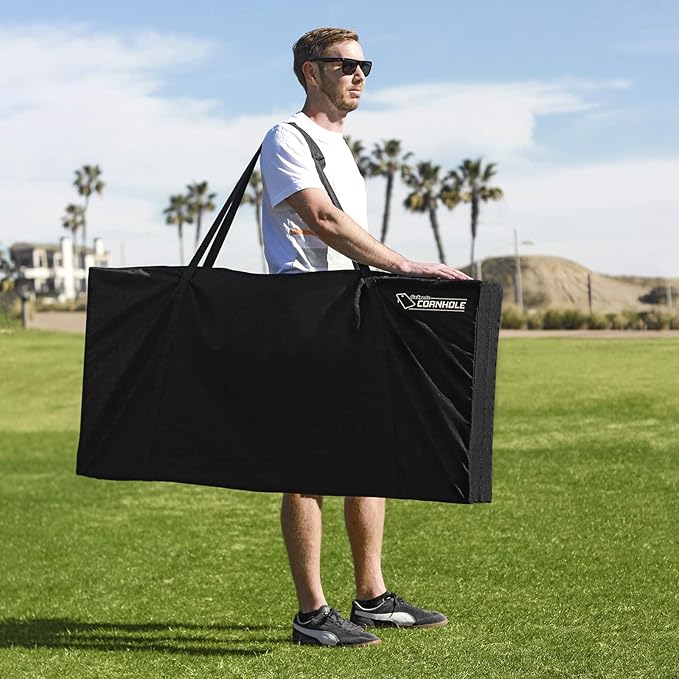 GoSports 4 ft x 2 ft Regulation Size Wooden Cornhole Boards Set - Includes Carrying Case and Bean Bags (Choose Your Colors) Over 100 Color Combinations