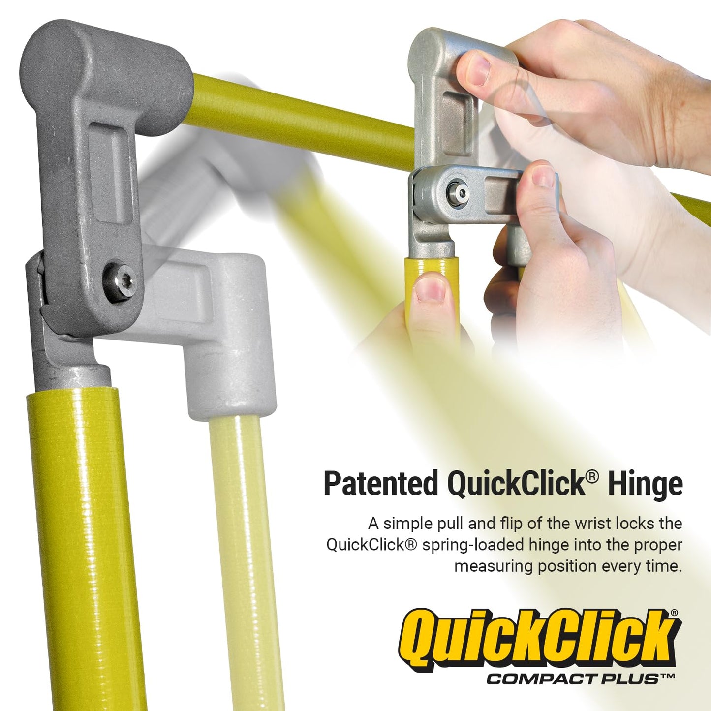 Quickclick Compact Plus Load Height Measuring Stick - Measures Up to 15 Feet - Measure Your Load Before You Hit The Road™
