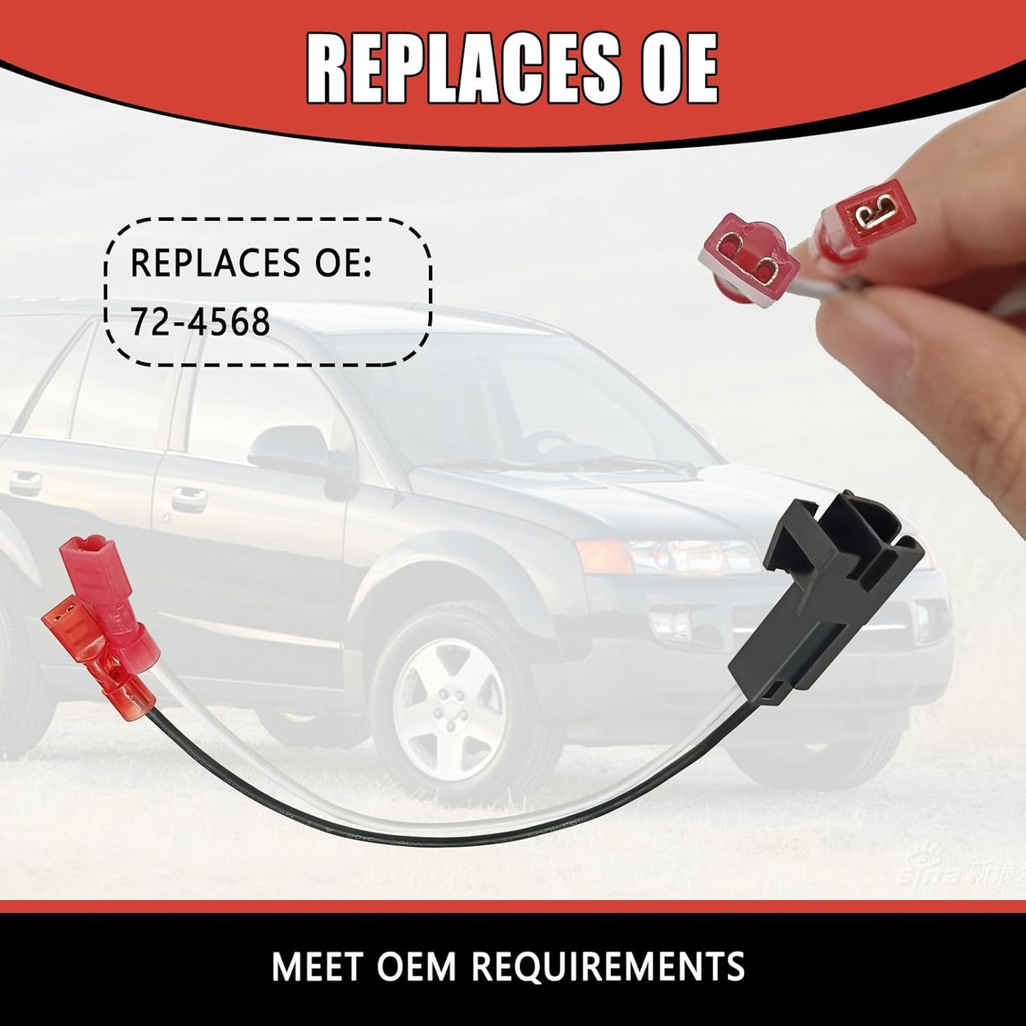 2 Pack 1988-UP Speaker Harness Replacement Compatible with Select GM Vehicles, Front Rear Door Speaker Wiring Harness