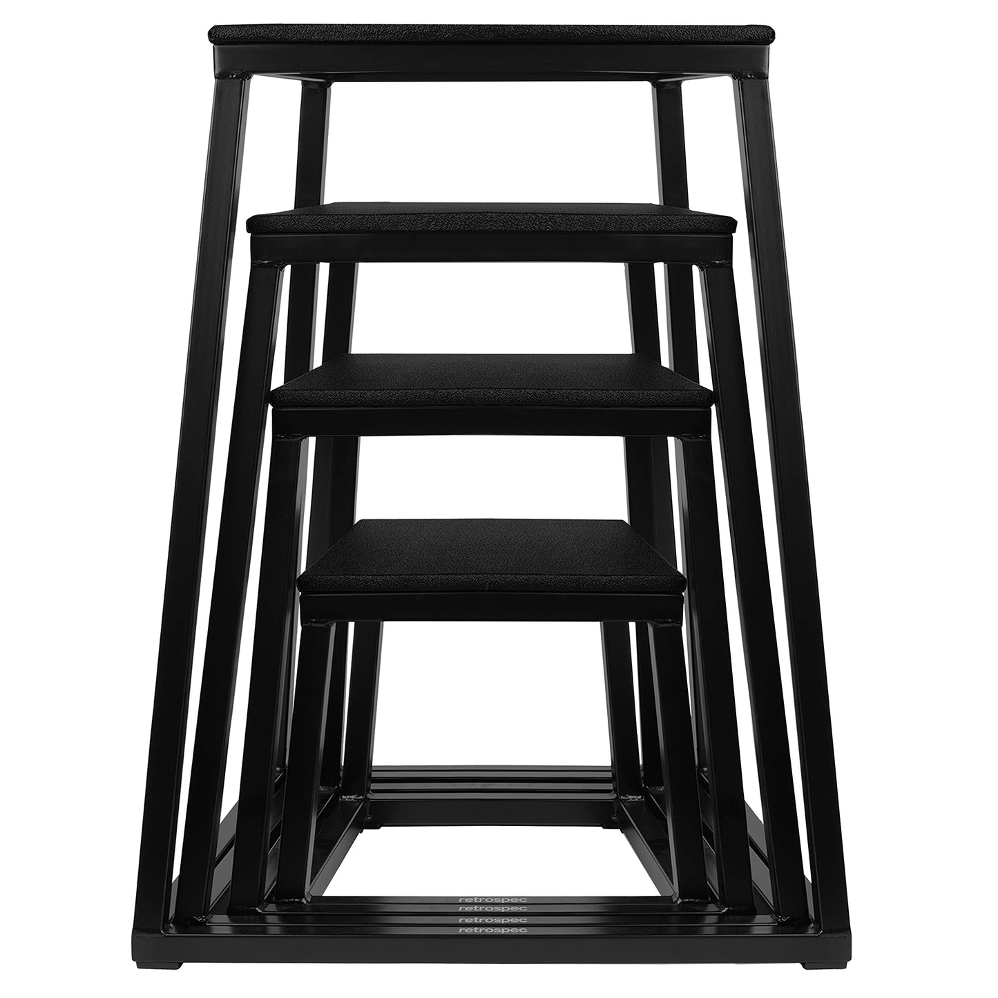 Retrospec Leap Plyo Box Jump Platforms for Home Gym Plyometric Jumping & Jump Box Exercise, 18", Matte Black