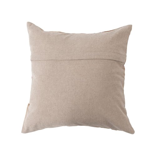 Creative Co-Op Cotton Embroidered Suzani Chambray Back Pillow, 16" L x 16" W x 2" H, Multicolor