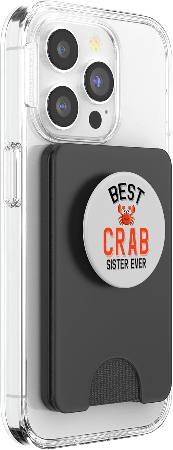 Cute Crab Family Apparel Best Crab Sister Ever Cute Crab Lover PopSockets PopWallet for MagSafe