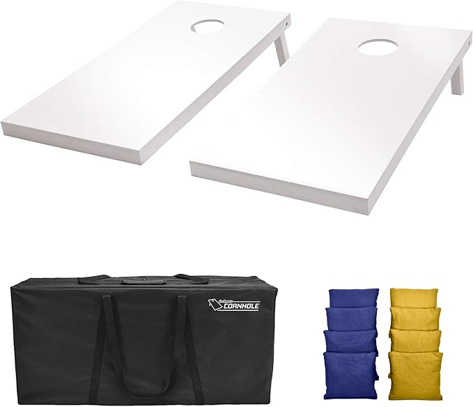 GoSports 4 ft x 2 ft Regulation Size Wooden Cornhole Boards Set - Includes Carrying Case and Over 100 Optional Bean Bag Colors