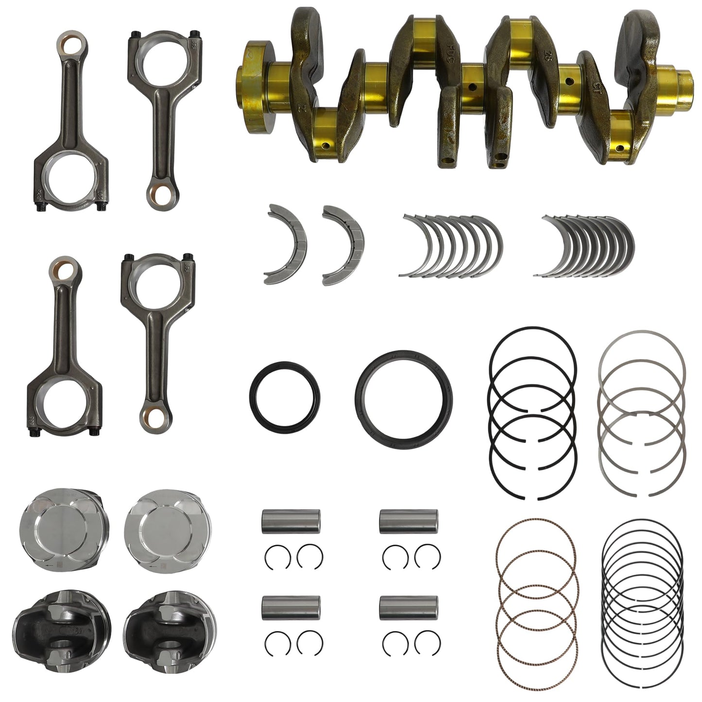N20 Engine Rebuild Crankshaft Connecting Rods Main Bearing Set Piston Kit Fits For BMW 220I 328I 528I Z4 2012-2016 228I 328D 428I 2014-2016 320I X1 X2 X3 X4 2.0L
