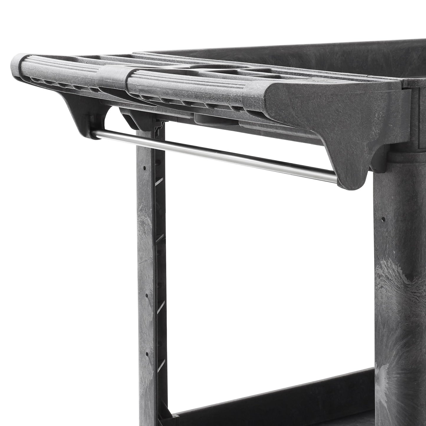 Dryser Utility Cart with Wheels, 46" x 25" Heavy Duty 550 lb. Capacity with Shelves - 2 Tier Rolling Cart with Two 5" Swivel Casters for Warehouse, Garage, Cleaning