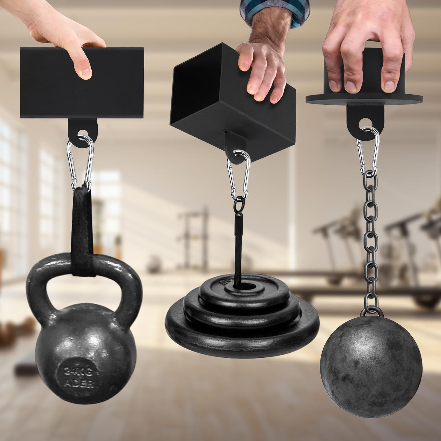 Block Strength Set, Workout Climbing Power Grip, Hand Grip Tool For Cable Machine, Forearm Finger Exerciser With Loading Pin, Strengthener Equipment Climbing Training