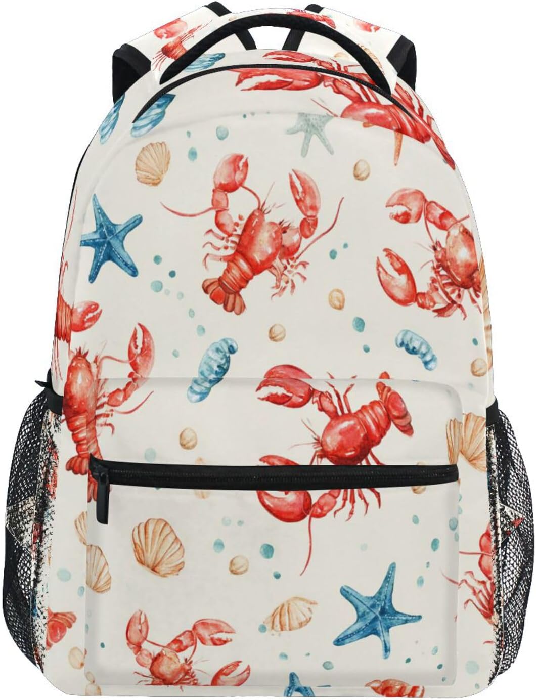 Krafig Backpacks Backpack Daypack Watercolor Cute Lobsters Boys Girls Kids School Bookbag, School Bag Travel